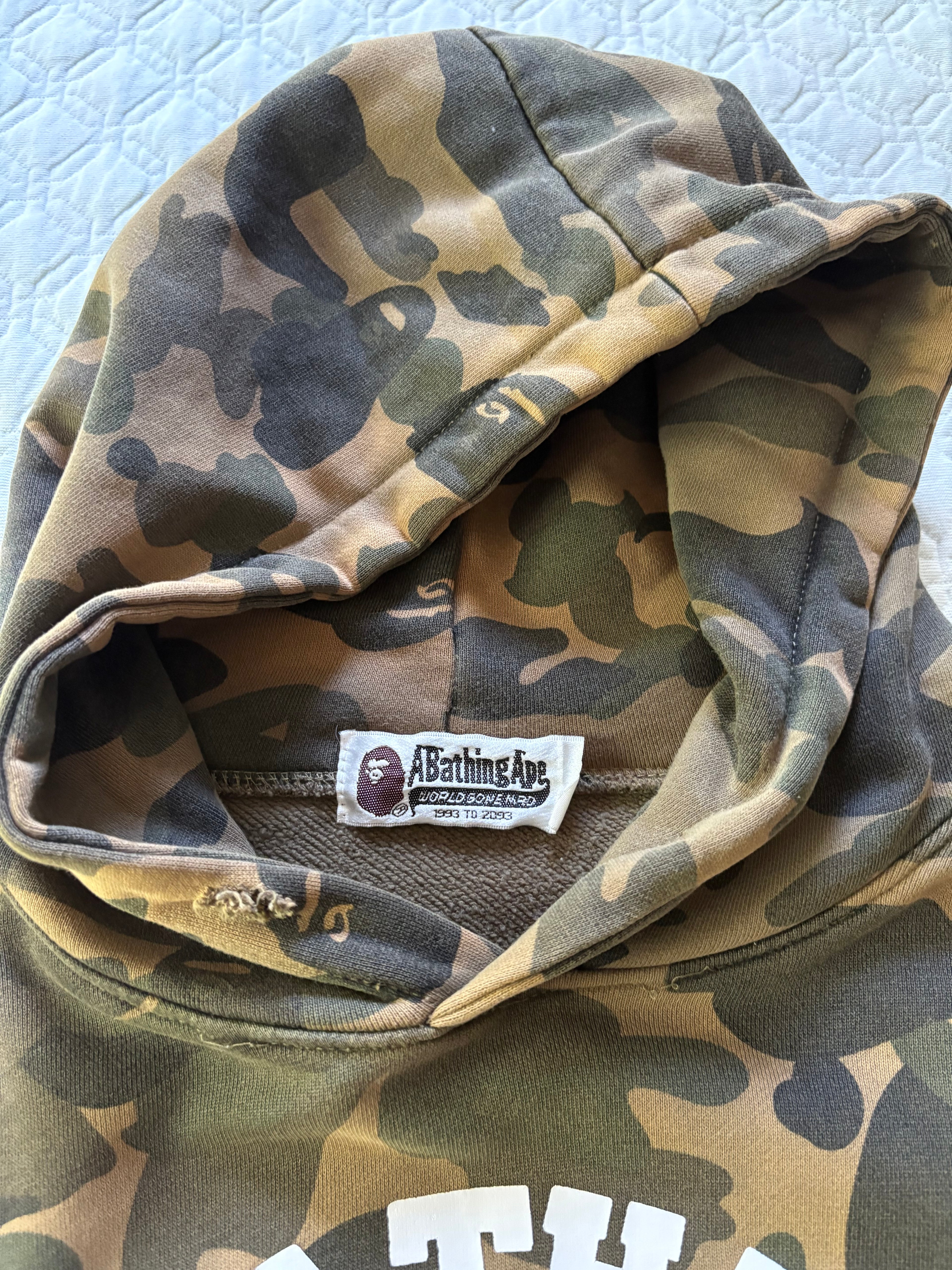 Vintage Bape Camo College Pullover (S)