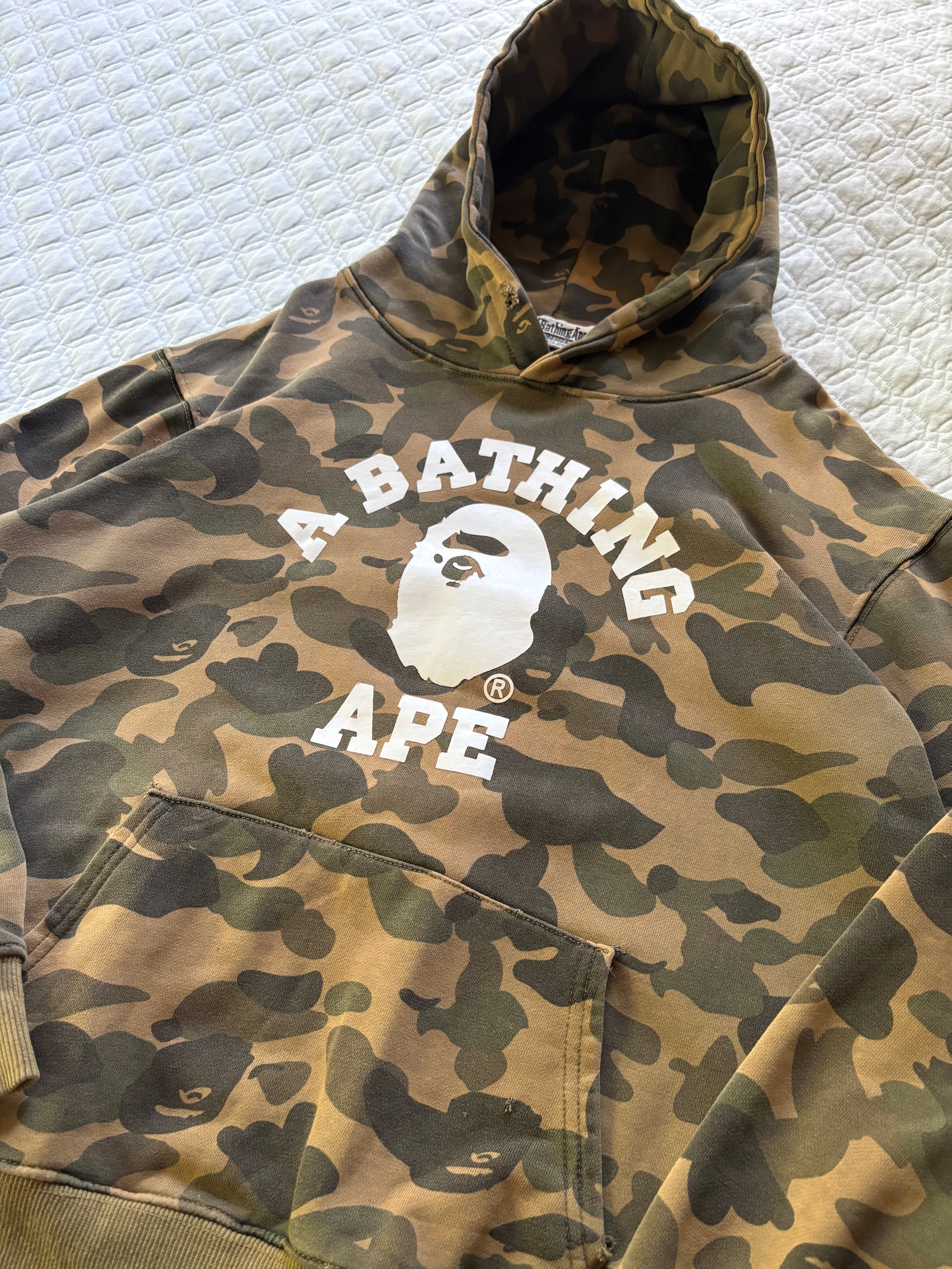 Vintage Bape Camo College Pullover (S)